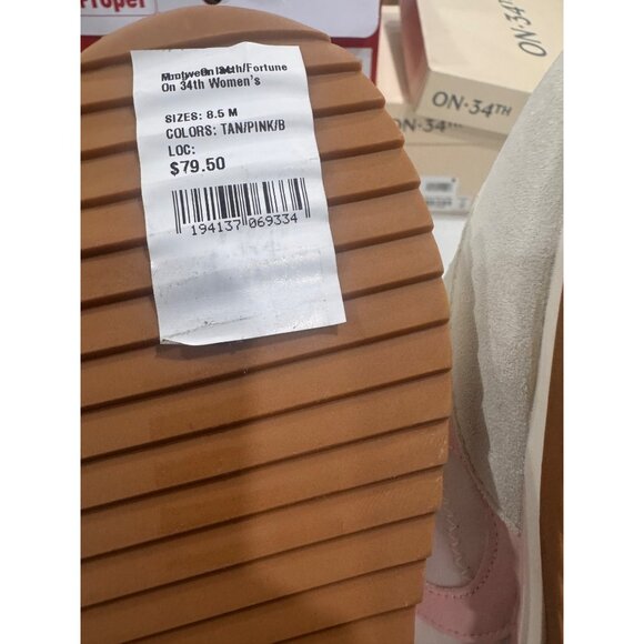 On 34Th Womens Madisonnf Tan/Pink/Bone Sneakers Size 8.5M - Picture 5 of 8